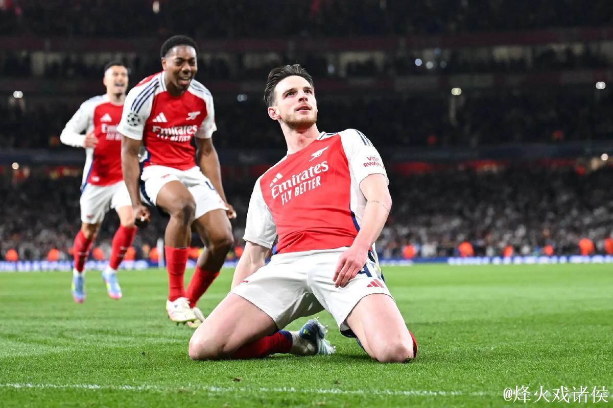 中场核心，赖斯当选阿森纳vs拜仁全场最佳球员